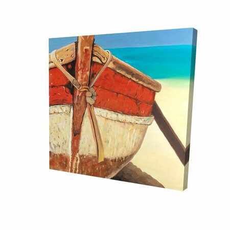 FONDO 16 x 16 in. Tied Up Rowing Boat-Print on Canvas FO2776923